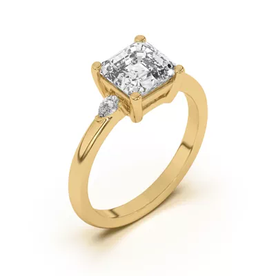 Meredith Pear Accent Engagement Ring