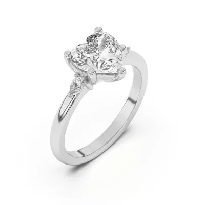 Meredith Pear Accent Engagement Ring