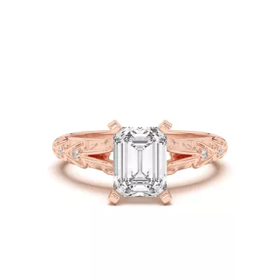 Kathryn Lab Pavé Heart Scroll Engagement Ring