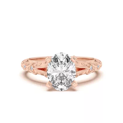 Kathryn Lab Pavé Heart Scroll Engagement Ring