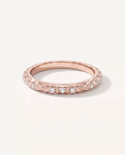 Kathryn Lab Pavé Heart Scroll Band