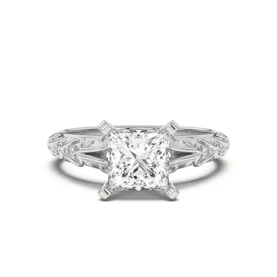 Kathryn Lab Pavé Heart Scroll Engagement Ring