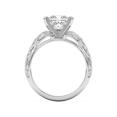 Kathryn Lab Pavé Heart Scroll Engagement Ring