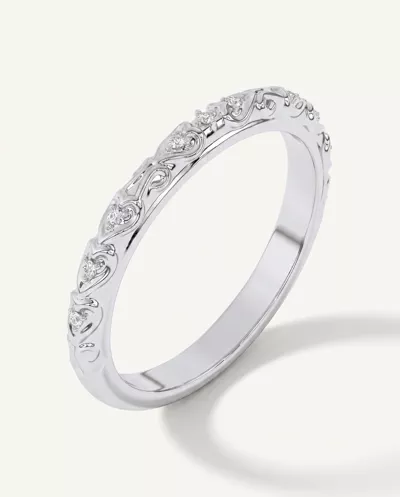 Kathryn Lab Pavé Heart Scroll Band