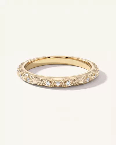 Kathryn Lab Pavé Heart Scroll Band