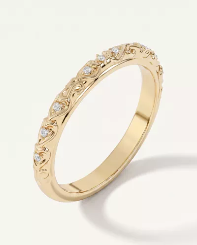 Kathryn Lab Pavé Heart Scroll Band