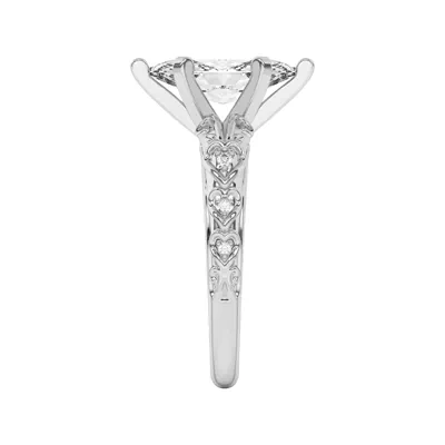 Kathryn Lab Pavé Heart Scroll Engagement Ring