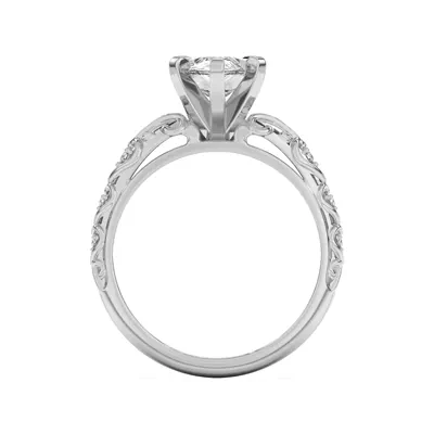 Kathryn Lab Pavé Heart Scroll Engagement Ring