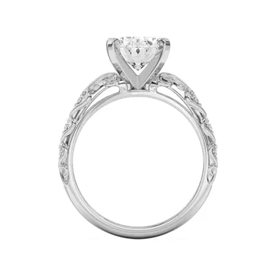 Kathryn Lab Pavé Heart Scroll Engagement Ring