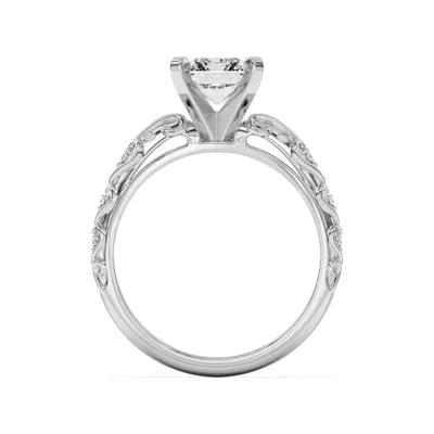 Kathryn Lab Pavé Heart Scroll Engagement Ring