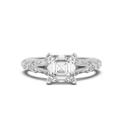 Kathryn Lab Pavé Heart Scroll Engagement Ring