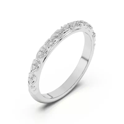 Kathryn Lab Pavé Heart Scroll Band