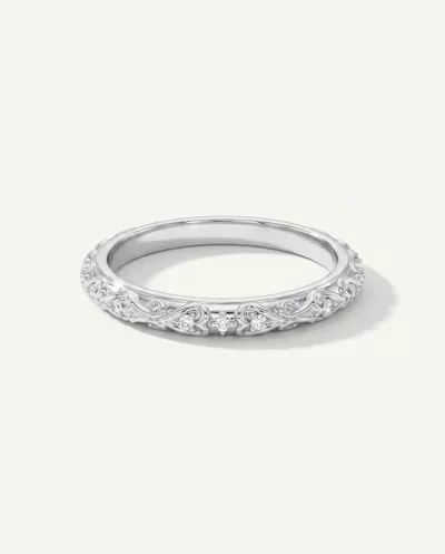 Kathryn Lab Pavé Heart Scroll Band