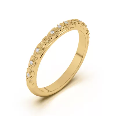 Kathryn Pavé Heart Scroll Band