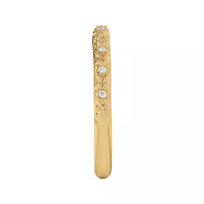 Kathryn Pavé Heart Scroll Band