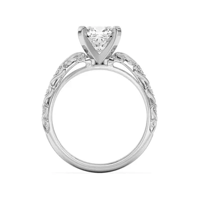 Kathryn Lab Pavé Heart Scroll Engagement Ring