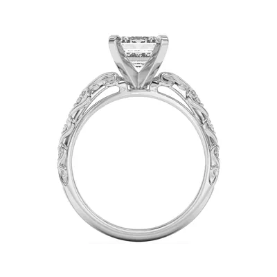 Kathryn Lab Pavé Heart Scroll Engagement Ring