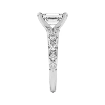 Kathryn Lab Pavé Heart Scroll Engagement Ring