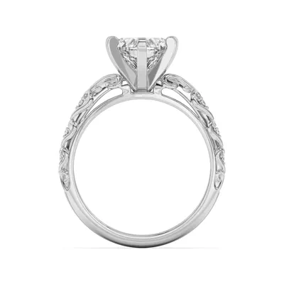 Kathryn Lab Pavé Heart Scroll Engagement Ring