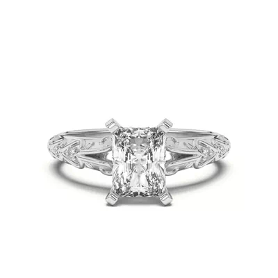 Kathryn Lab Pavé Heart Scroll Engagement Ring