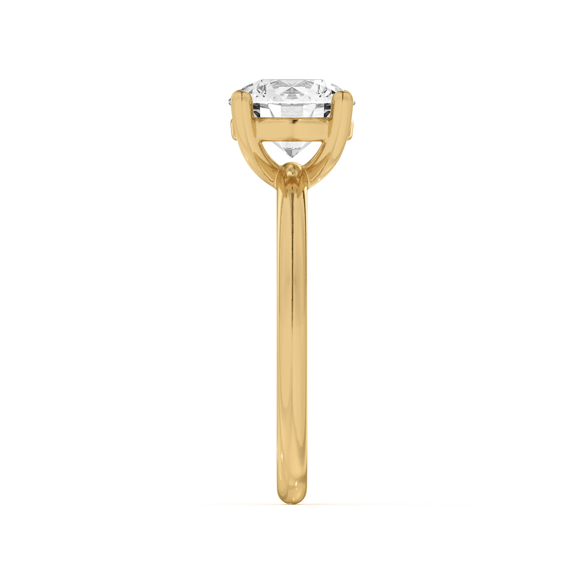 Angie Gallery Solitaire Engagement Ring - 14K Yellow Gold