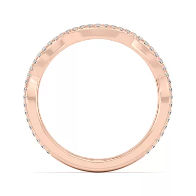 Debra Scalloped Curve Pavé Band