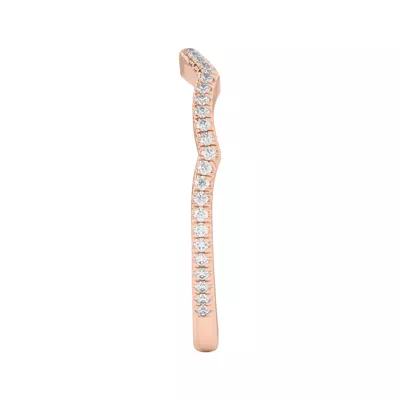 Debra Scalloped Curve Pavé Band