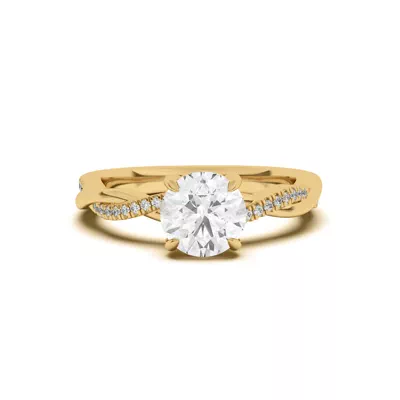 Debra Twisted Pavé Engagement Ring