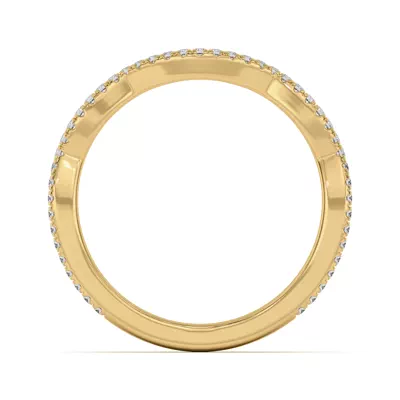 Debra Scalloped Curve Pavé Band