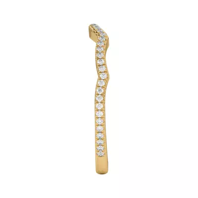 Debra Scalloped Curve Pavé Band