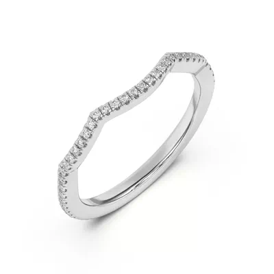 Debra Scalloped Curve Pavé Band