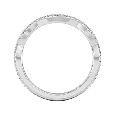 Debra Scalloped Curve Pavé Band
