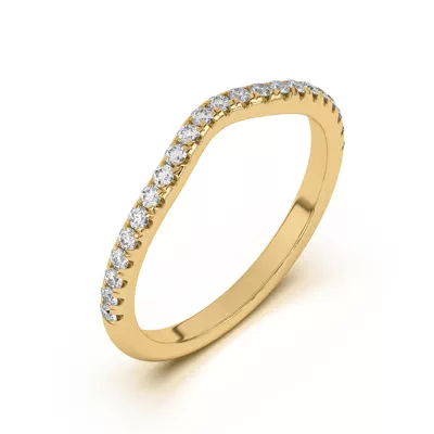 Tanya Curved Pavé Band
