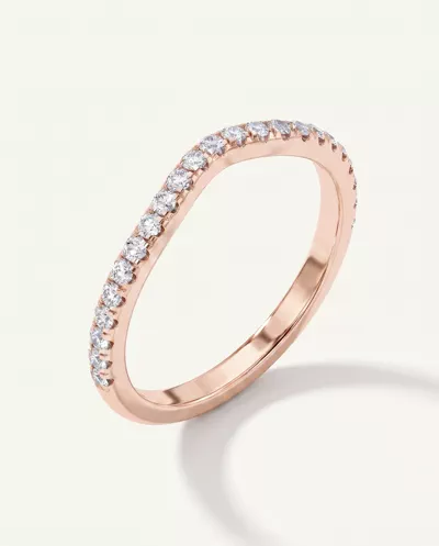 Betsy Petite Curved Pavé Band