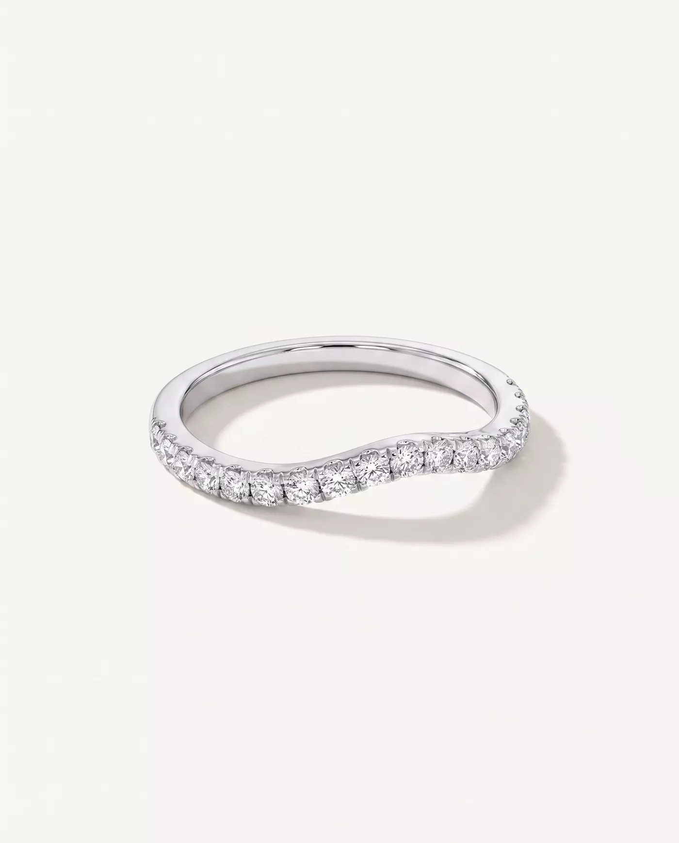 Betsy Petite Curved Lab Pavé Band