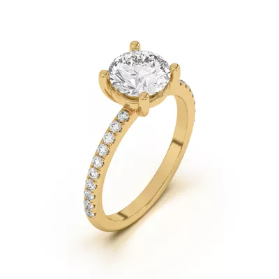 Betsy Petite Pavé Engagement Ring