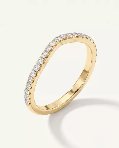 Betsy Petite Curved Lab Pavé Band