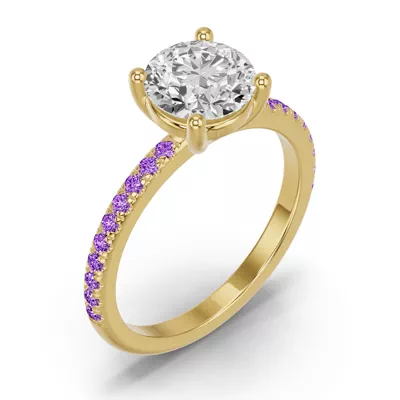 Spectra Amethyst Engagement Ring