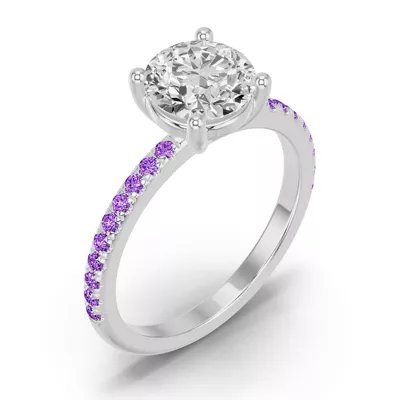 Spectra Amethyst Engagement Ring