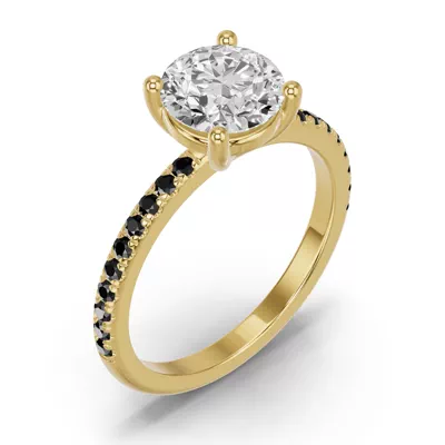 Spectra Black Diamond Engagement Ring