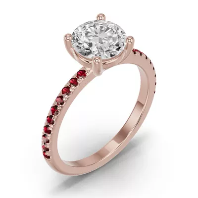 Spectra Garnet Engagement Ring