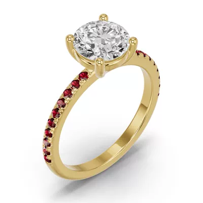 Spectra Garnet Engagement Ring