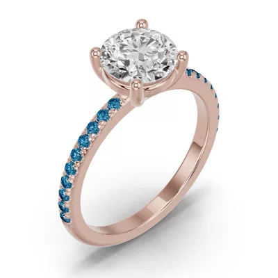 Spectra London Blue Topaz Engagement Ring