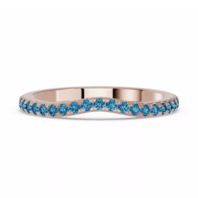 Spectra London Blue Topaz Contoured Band