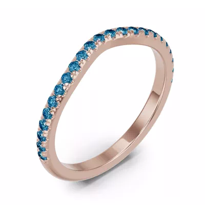 Spectra London Blue Topaz Contoured Band