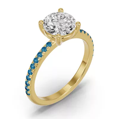 Spectra London Blue Topaz Engagement Ring