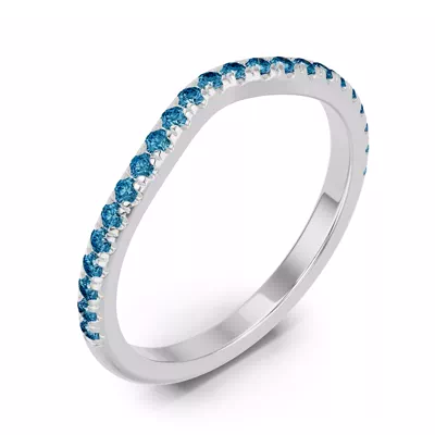 Spectra London Blue Topaz Contoured Band
