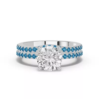 Spectra London Blue Topaz Contoured Band