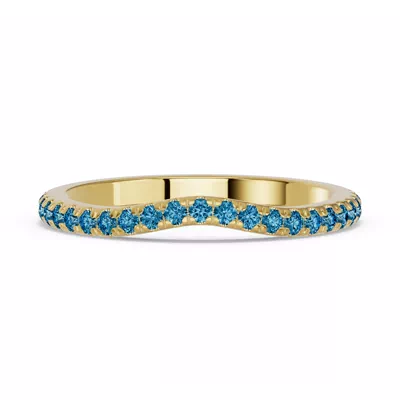 Spectra London Blue Topaz Contoured Band