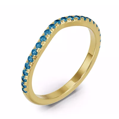 Spectra London Blue Topaz Contoured Band